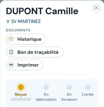 L'espace du cabinet sur téléphone : l'étape du cas