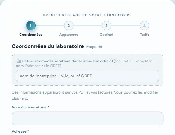 L'assistant de premier réglage d'un laboratoire