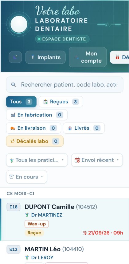 L'espace dentiste sur téléphone